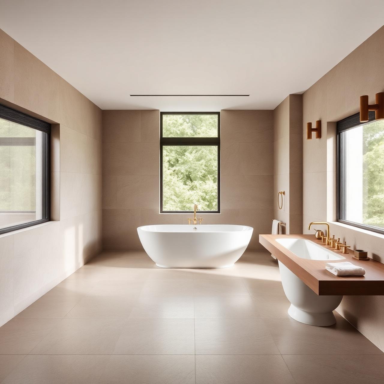 Stoneware Tile Bathroom
